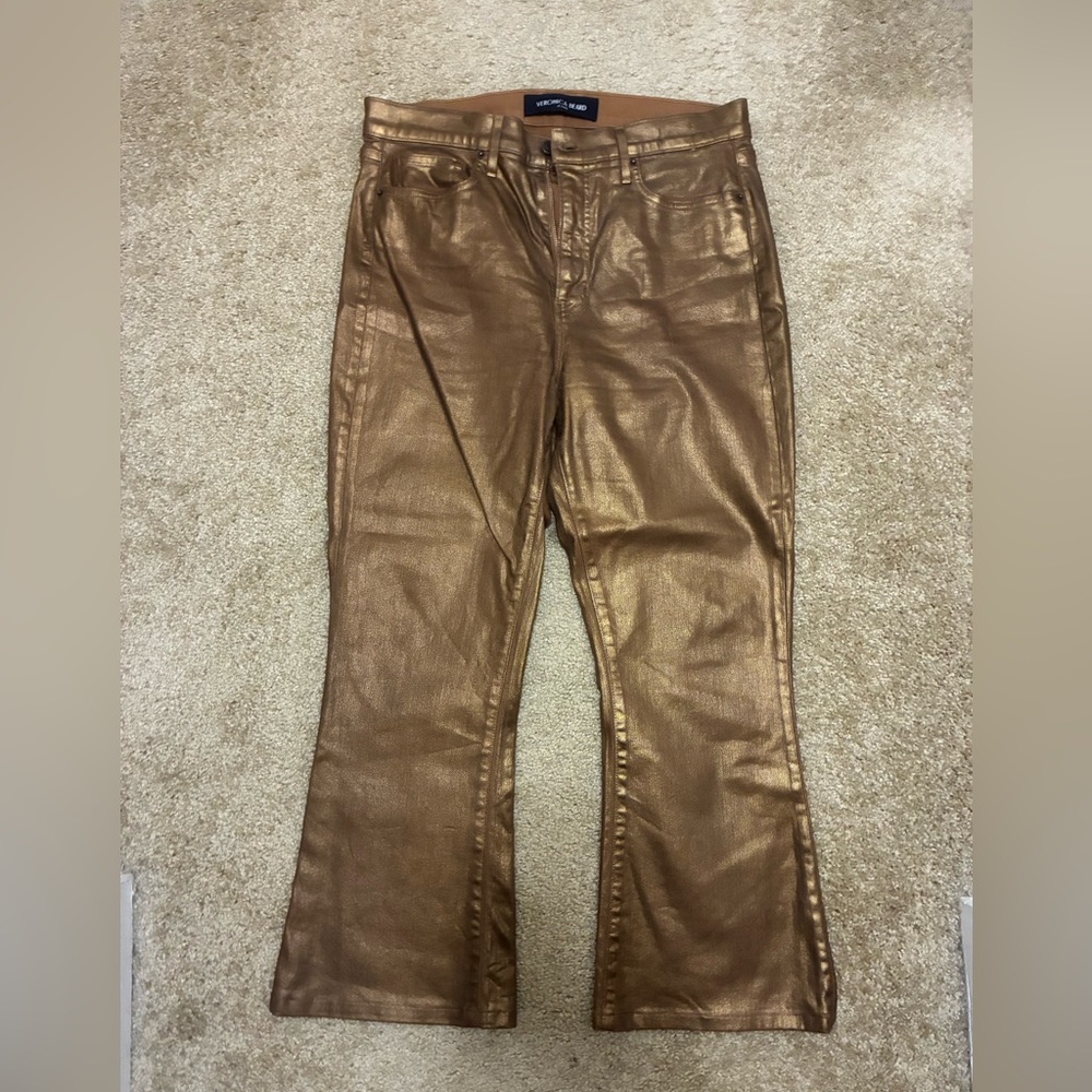Veronica beard Beverly skinny flare metallic jeans - Picture 2 of 3